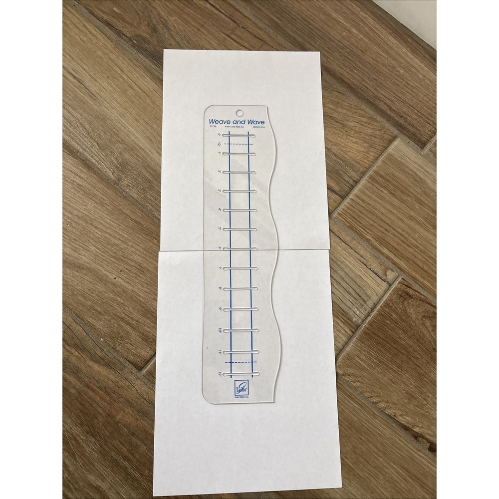 QUILTING June Tailor Slotted Ruler Weave And Wavy RULER #JT-769-USA